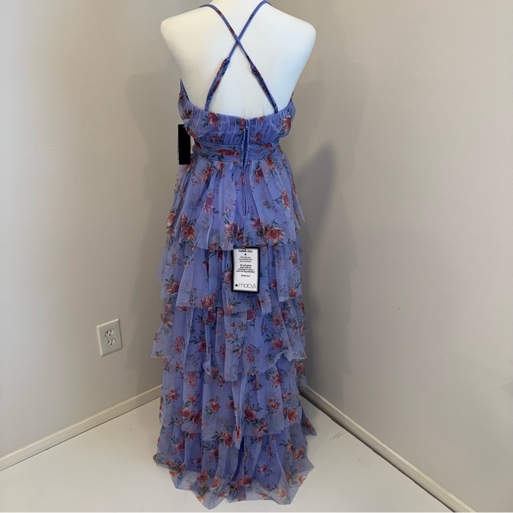 City Studio Tulle Tiered Floral Floral Babydoll Maxi Dress HOCO Gown Wedding 0 - Picture 3 of 13